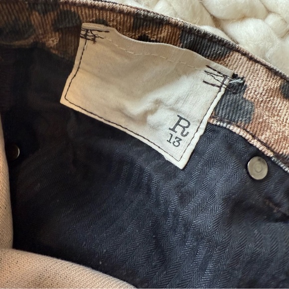 R13 Kick Jeans in Leopard - Picture 13 of 14